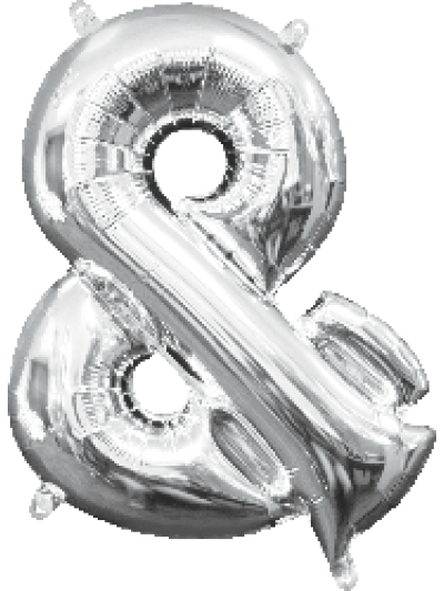 NORTH STAR BALLOONS 16″ SILVER LETTER ‘&′ SHAPE BALLOON