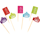 KEEP CALM CUPCAKE PICKS PK20
