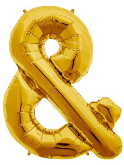 NORTH STAR BALLOONS 34" GOLD LETTER '&' SHAPE BALLOON