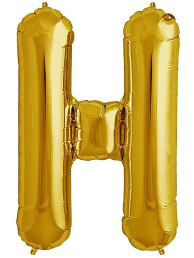 NORTH STAR BALLOONS 34" GOLD LETTER 'H' SHAPE BALLOON