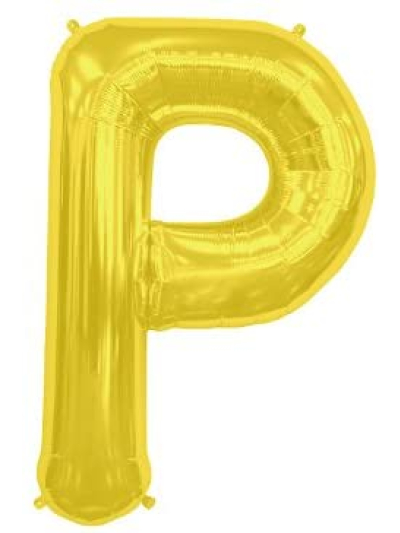 NORTH STAR BALLOONS 34" GOLD LETTER 'P' SHAPE BALLOON