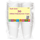 DD 180ML POLYSTRENE CUPS 30PC