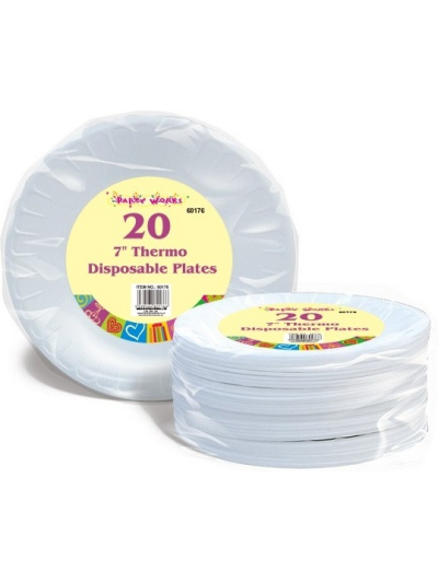 DD 7" THERMO DISPOSABLE PLATES 20PC