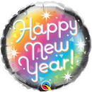 QUALATEX 18" PRISMATIC HAPPY NEW YEAR FOIL BALLOON