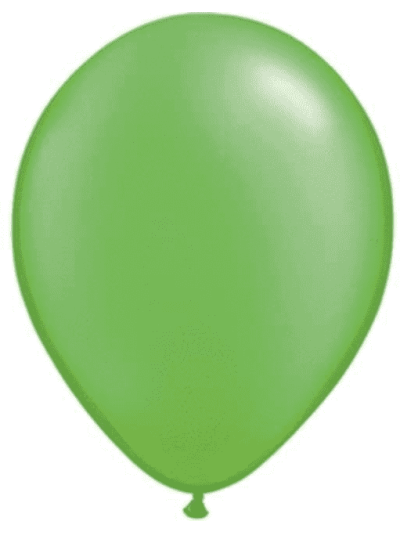 QUALATEX 11IN PEARL LIME GREEN BALLOONS (PACK OF 25 ROUND BALLOONS).