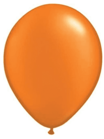 QUALATEX 11IN PEARL MANDARIN ORANGE (PACK OF 25 ROUND BALLOONS).