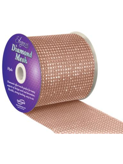 DIAMOND MESH 12CM X 9M ROSE GOLD