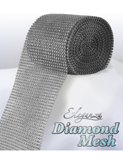 DIAMOND MESH 12CMX9M SILVER