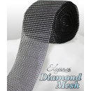 DIAMOMD MESH 12CM X 9M BLK/SILVER
