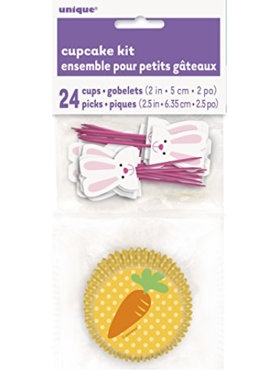 UNIQUE BUNNY CARROT CUPCAKE KIT PK24