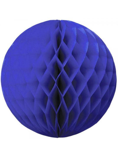 UNIQUE 8" ROYAL BLUE HONEYCOMB BALL