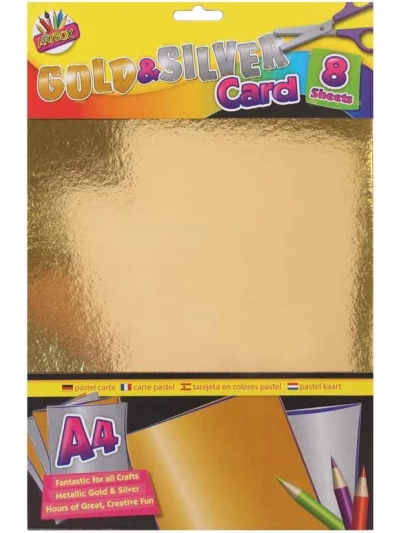 ARTBOX 8 SHEETS 44 GOLD & SILVER CARD