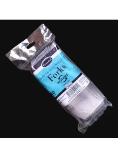 ESSENTIAL LUXURY HD REUSABLE CLEAR FORKS PK40