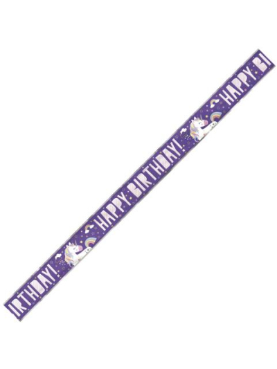 UNIQUE UNICORN 12FT FOIL BANNER