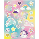 UNIQUE 92 UNICORN PARTY STICKER SHEET