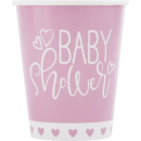 UNIQUE PINK HEART BABY SHOWER 9OZ CUP PK8