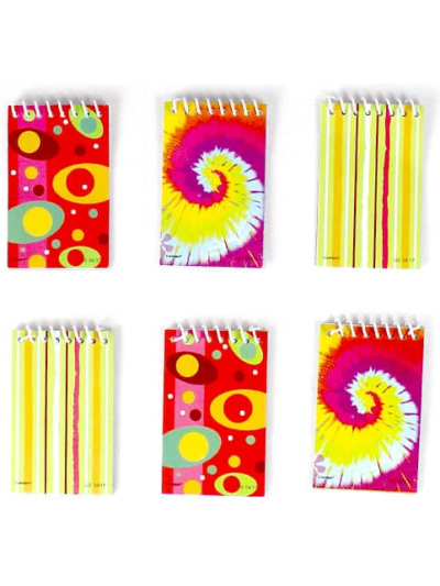 UNIQUE 6 MINI SPIRAL NOTEBOOKS