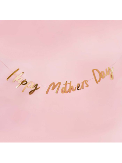 HOOTYBALLOO HAPPY MOTHERS DAY GOLD 2M BANNER