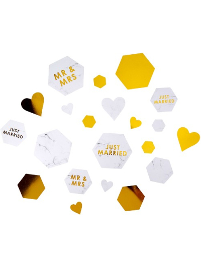 SCRIPTED MARBLE-TABLE SCATTER CONFETTI