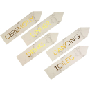 SCRIPTED MARBLE-WEDDING SIGNS PK5