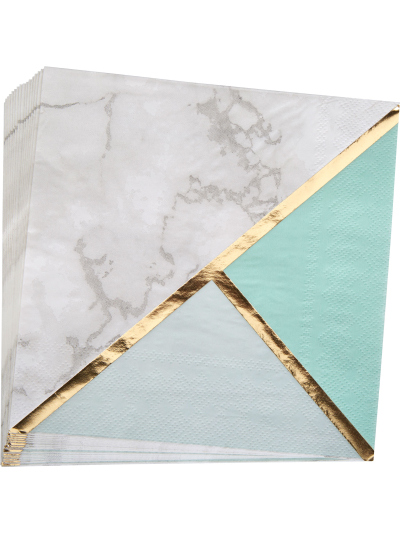 COLOUR BLOCK NAPKIN MINT PK16