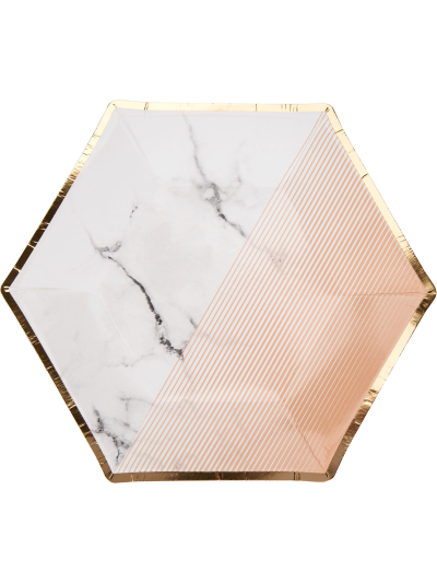 COLOUR BLOCK PLATE PEACH MEDIUM PK8