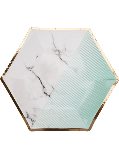 COLOUR BLOCK PLATE MINT MEDIUM PK8