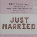 GLITZ & GLAMOUR 16" JUST MARRIED ROSE GOLD FOIL BALLOONS