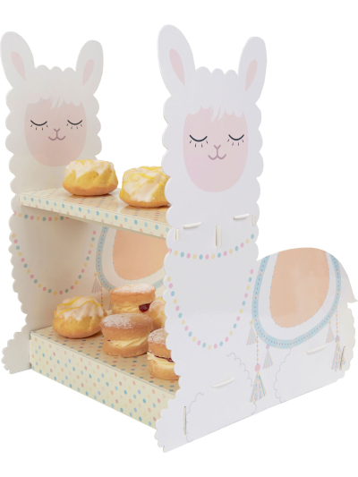LLAMA LOVE 2 TIER CUPCAKE STAND