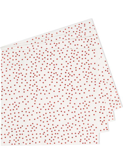 NEVITI 16 X PAPER NAPKINS- RED FOIL DOT