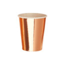 PLAIN ROSE GOLD FOIL CUP PK8