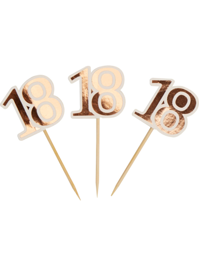NEVITI "18" ROSE GOLD FOOD PICKS PK10