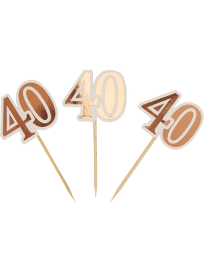 NEVITI “40” ROSE GOLD FOOD PICKS PK10