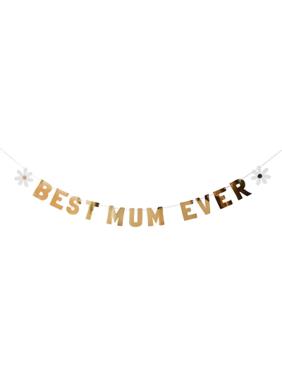 HOOTYBALLOO BEST MUM EVER GOLD 2M BANNER