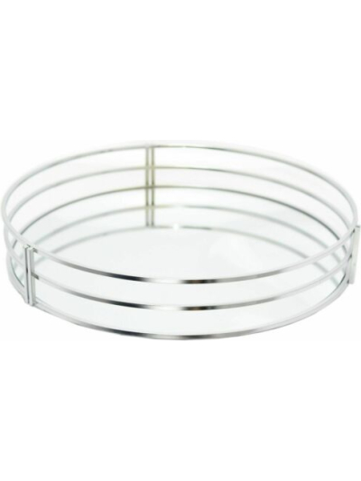 SIFCON 30CM SILVER MIRRORED TRAY