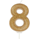 GLITZ GOLD CANDLE NUMBER 8