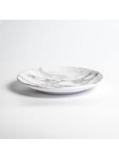 MARBLE DESIGN MELAMINE PLATE 8IN