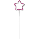UNIQUE GLITZ PINK STAR 7IN SPARKLER