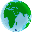 GRABO 15" GLOBE EARTH FOIL BALLOON