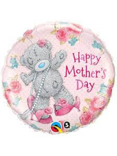 QUALATEX 18" HAPPY MOTHERS DAY TEDDY MICORFOIL BALLOON