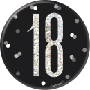UNIQUE BLACK GLITZ 3IN BADGE-18TH