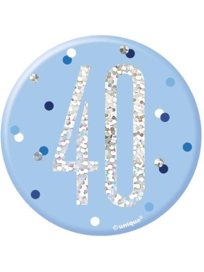 UNIQUE GLITZ BLUE BADGE NUMBER 40