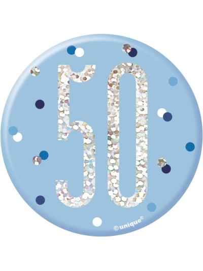 UNIQUE GLITZ BLUE BADGE NUMBER 50
