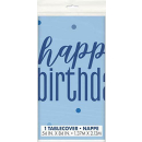 UNIQUE GLITZ 54X84IN BLUE BDAY TABLECOVER