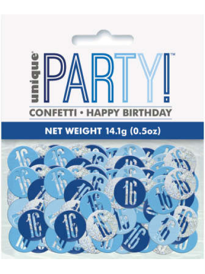 UNIQUE GLITZ BLUE 16TH CONFETTI