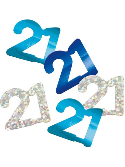 UNIQUE GLITZ BLUE 21ST CONFETTI
