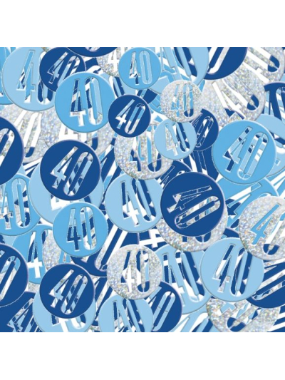 UNIQUE GLITZ BLUE 40TH CONFETTI