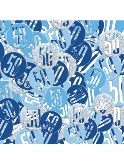 UNIQUE GLITZ BLUE 50TH CONFETTI