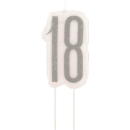 GLITZ BLK CANDLE NUMBER 18