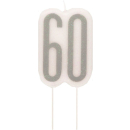 GLITZ BLACK NUMBER 60 CANDLE